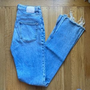 Zara split flare jeans